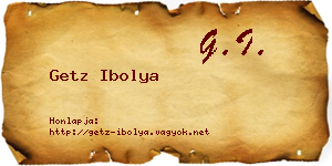 Getz Ibolya névjegykártya