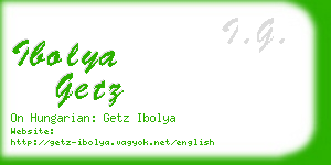 ibolya getz business card